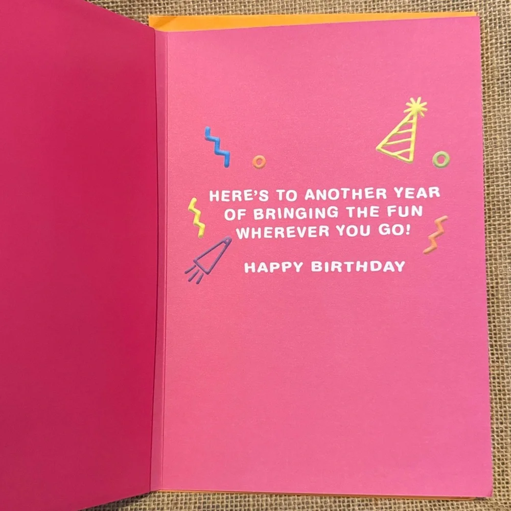 🌻 Hallmark Fun Vibes Only Singing Birthday Card